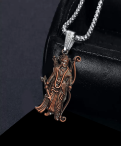 Divine Lord Ram Kodanda Rama Antique Copper & Stainless Steel Pendant