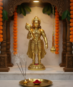 Alternative view of Divine Golden Hanuman Gada – Spiritual Decor  Home Temple & Office