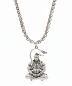Alternative view of Sacred Strength Lord Hanuman Meditation Pendant Necklace For Man