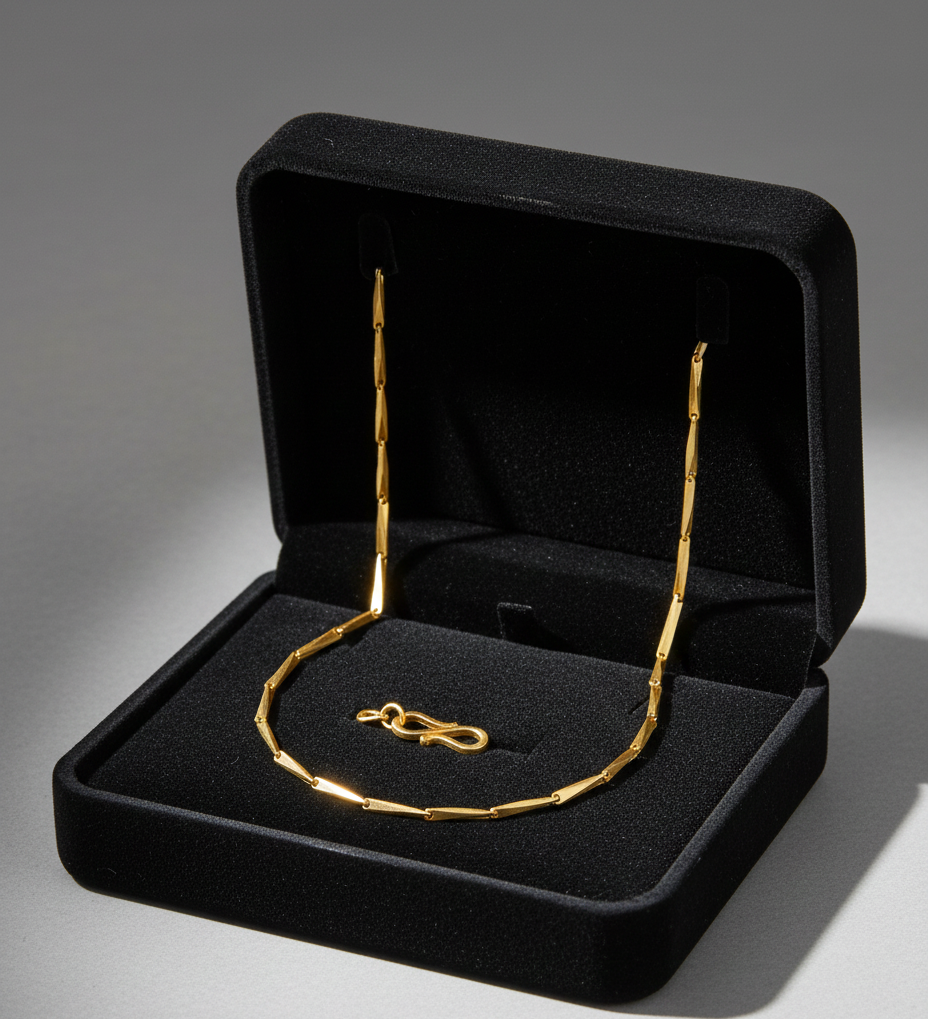Classic Dailywear Gold Plated Rice Chain For Girls - Image 9