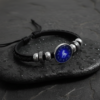 Aries (मेष ) Zodiac Leather Bracelet – Blue Constellation Dial with Ram Symbol