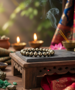 Alternative view of Natural Hematite Chakra Balancing Bracelet