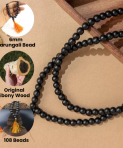 Alternative view of Authentic Karungali Mala (108+1 Beads) – Natural Ebony Wood & Sacred for Protection, Focus, and Spiritual Growth