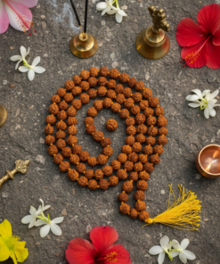 Alternative view of 108-Bead Panchmukhi 5 face Rudraksha japa Mala 6.5 mm