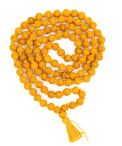 Alternative view of Sacred 108-Bead Haldi (Turmeric) Japa Mala