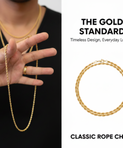 Alternative view of Classic Twisted Gold Plated Daily Wear Neck Chain