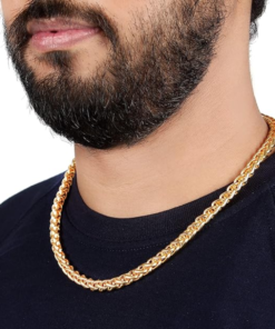Alternative view of Mens Oxidised Gold Plated Dailywear Neck Chain