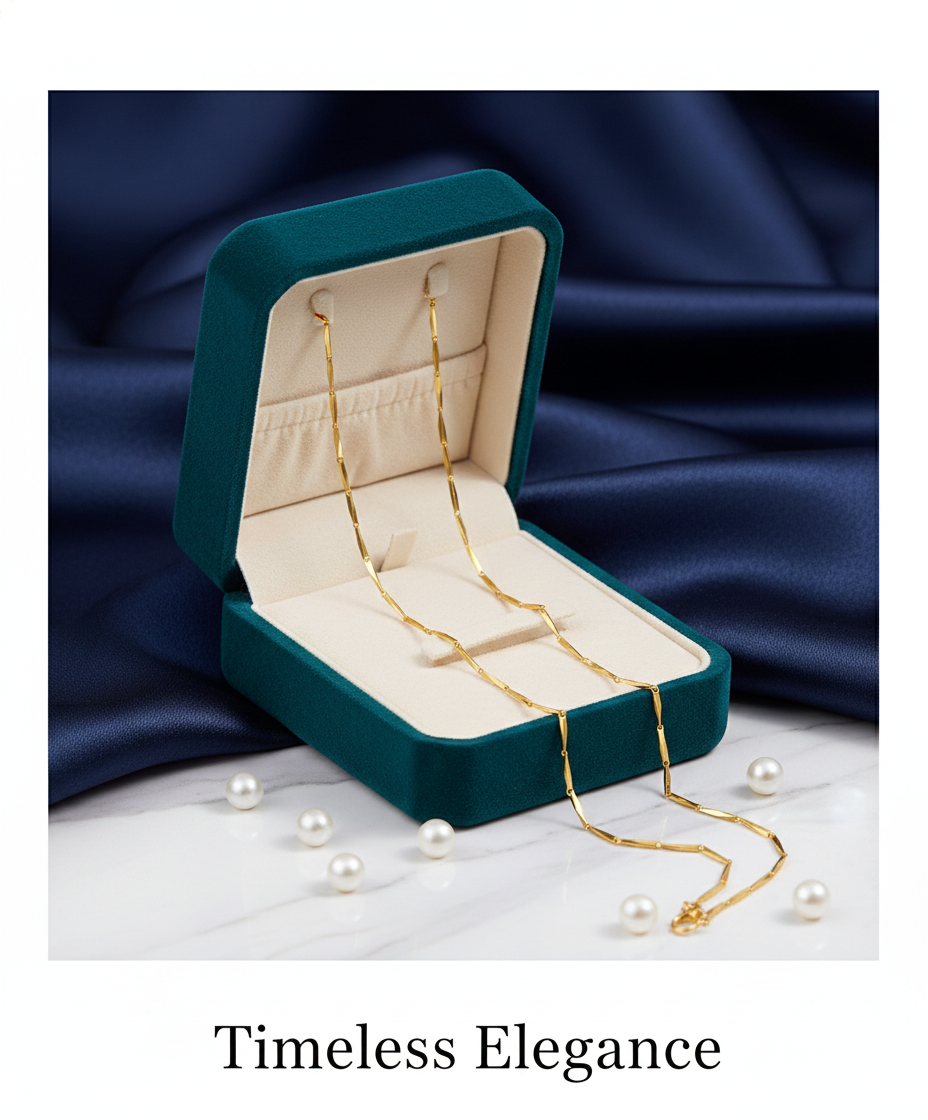 Classic Dailywear Gold Plated Rice Chain For Girls - Image 7