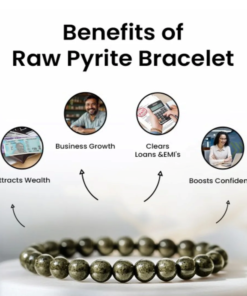 Alternative view of Money Making Pyrite Stone Bracelet For Men and Women