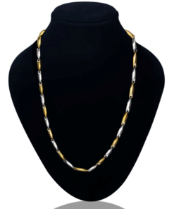 Alternative view of Mens Neck chain Stealth Series Gold - Silver Faceted Link Chain