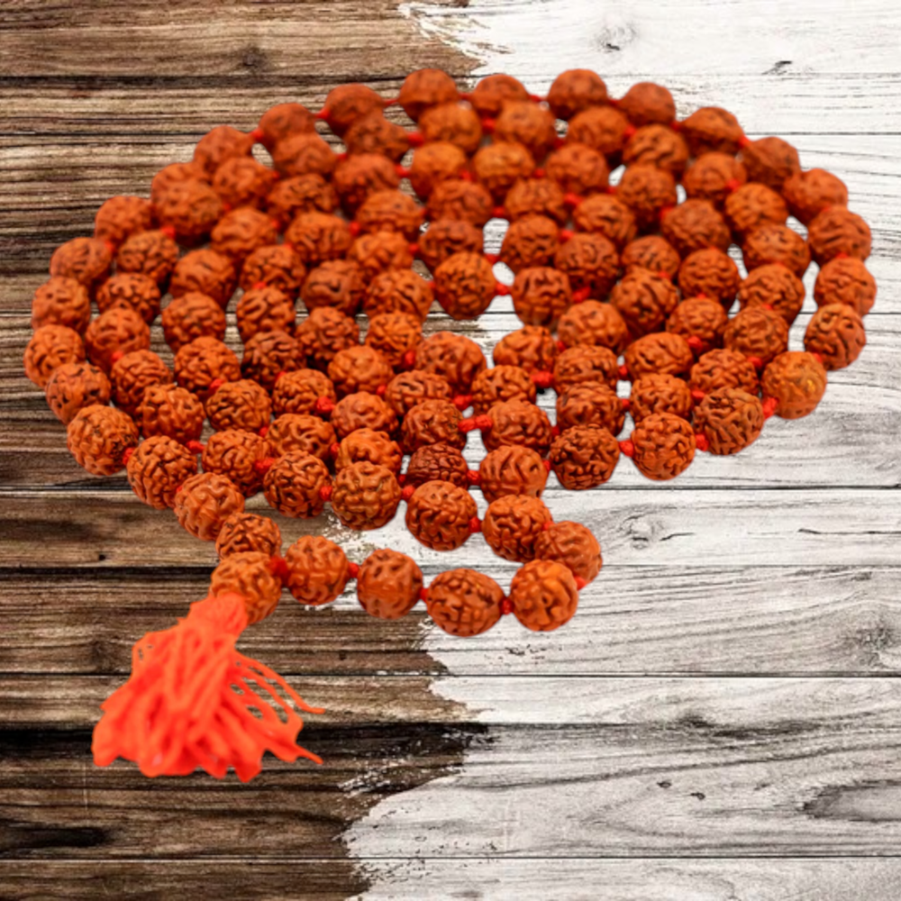 108-Bead Panchmukhi 5 face Rudraksha japa Mala 7mm - Image 7