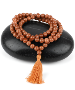 Sunstone Mala – 108 Bead Meditation Necklace