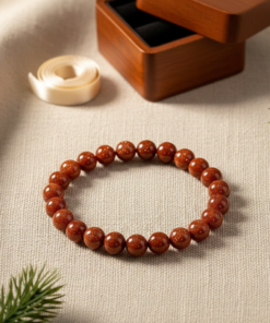 Aesthetic Red Golden Glow Stretch Sunstone Bracelet