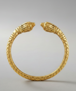 Authentic Dual Hanuman Gada Face Gold-Plated Solid Brass Men’s Kada