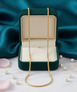 Classic Girls Daily Wear Gold Plated Slim Neck Chain