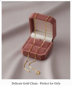 Classic Dailywear Gold Plated Rice Chain For Girls