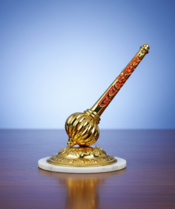 Divine Golden Hanuman Gada – Spiritual Decor for Car Dashboard, Home Temple & Office