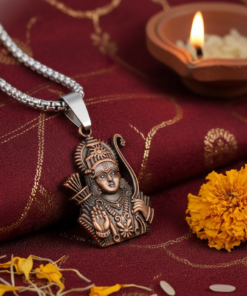 Divine Lord Ram Maryada Purushottam Stainless Steel Pendant with Box Chain