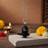 Divine Mahadev Black Shivling Pendant with Box Chain