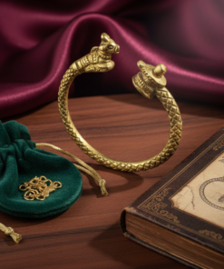 Alternative view of The Sacred Nandi & Shivalinga Golden Kada