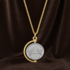 Indian Rupee Rotatable Gold Plated Stainless Steel Coin Necklace
