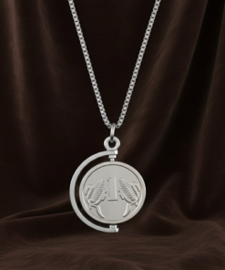 Indian Rupee Rotatable Stainless Steel Coin Necklaces