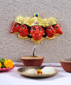 Divine Panchmukhi Hanuman Wall Hanging – Handcrafted Spiritual Protection & Vastu Decor