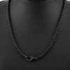 Men's Sleek Matte Black Stainless Steel Venetian Box Chain Necklace