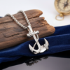 Men’s Stainless Steel Anchor Pendant Necklace 01