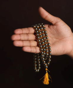 Radiant Prosperity Golden Pyrite 108-Bead Japa Mala – The Stone of Abundance & Protection