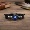 Taurus (वृषभ ) Unisex Zodiac Leather Bracelet – With Blue Constellation Dial