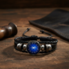 Unisex Handcrafted Leather Aquarius (कुम्भ) Zodiac Bracelet
