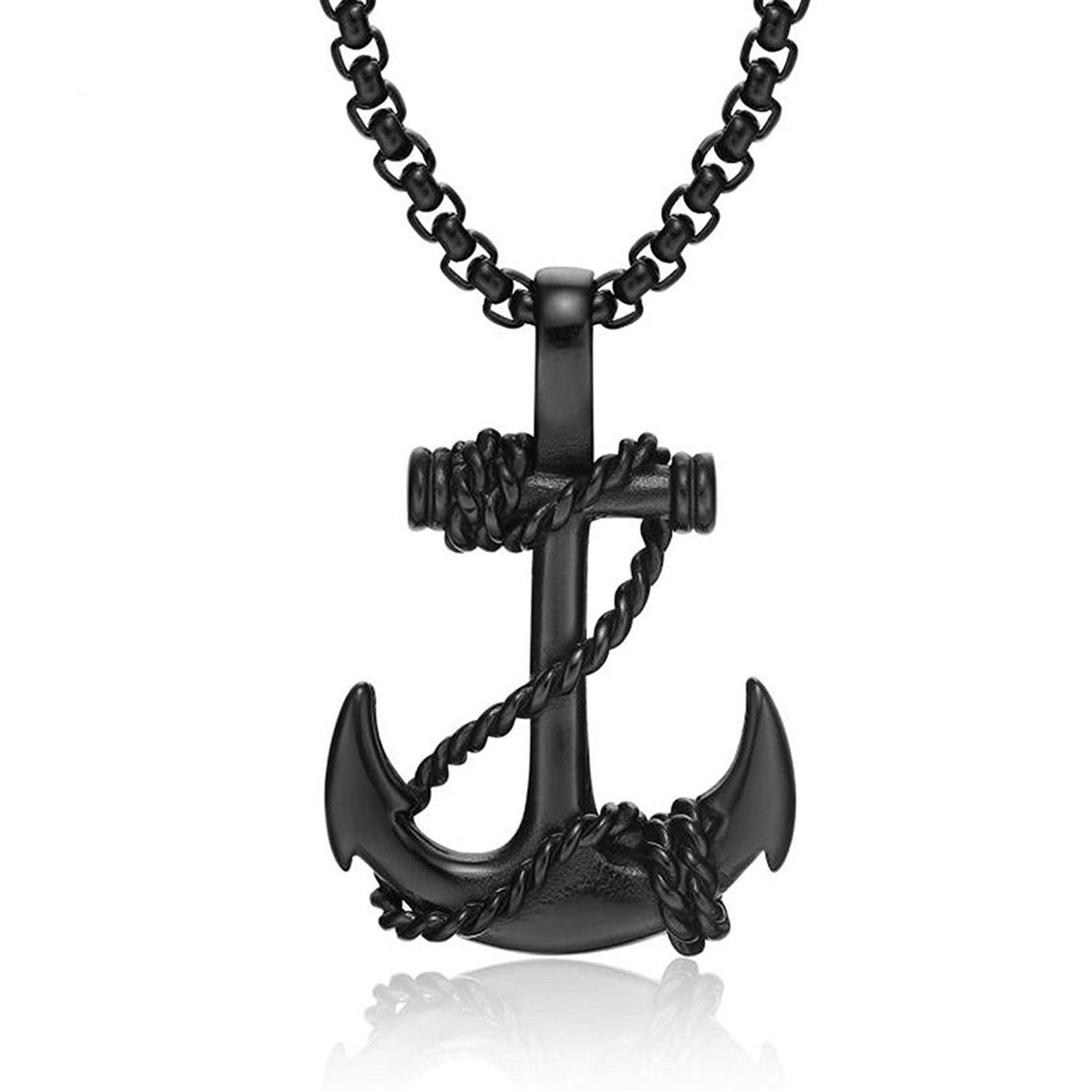 Dailywear Mens Pendant Chain Black Stainless Steel - Image 5