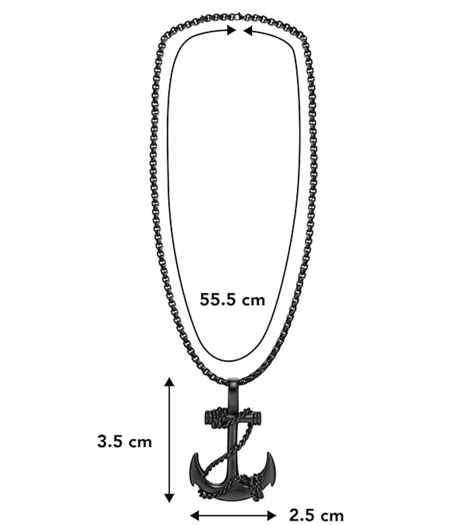 Dailywear Mens Pendant Chain Black Stainless Steel - Image 6