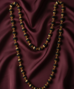 Alternative view of Black Rudraksha Gold-Plated Chain – Elegant Spiritual Jewelry