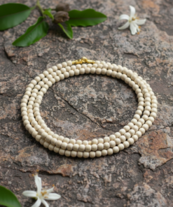 The Essence of Devotion Elevate your spiritual practice with our exquisitely handcrafted Vrindavan Tulsi Mala. Sourced directly from the holy land of Vrindavan, each bead is carved from the sacred Tulsi (Holy Basil) plant, known as the "Queen of Herbs" and the most beloved of Lord Vishnu.