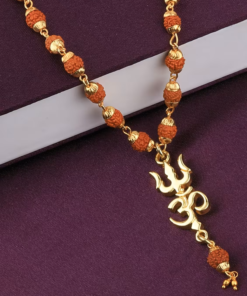 Authentic 5 Mukhi Rudraksha Shiv Trishakti Pendant Necklace Divine Piece and Production