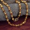 Authentic 5 mukhi Rudraksha Golden Cap Chain With High Grade Gold Plated Coating