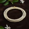 Authentic Vrindavan 3 Round Tulsi Mala – Handcrafted 4mm White Beads