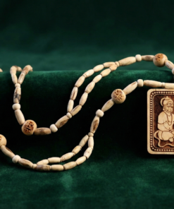 Shri Baleshwar Dham Tulsi Mala – Hanuman Ji Jai Sita Ram Divine Pendant