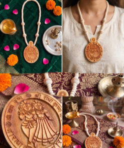 Alternative view of Jugal Radha Krishna Pendant Necklace