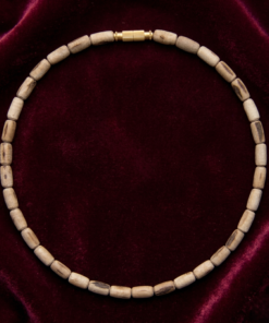 Alternative view of Divine Holy Basil Tulsi Mala – Single Round Authentic Wooden Bead Necklace for Meditation