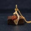 Gold-Plated Shankh Rudraksha Pendant and Chain Set