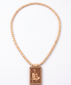 Alternative view of Lord Hanuman Ji Tulsi Mala Holy Basil Necklace For  Men