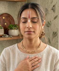 Authentic Original Tulsi Wood Kanthi Mala Holy Basil Bead Necklace for Men & Women