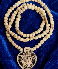 Authentic Radha Krishna Tulsi Kanthi Natural Wooden Bead Devotional Mala