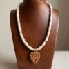 Authentic Shri Radha Heart Pendant Mala Natural Wooden Bead Devotional Kanthi