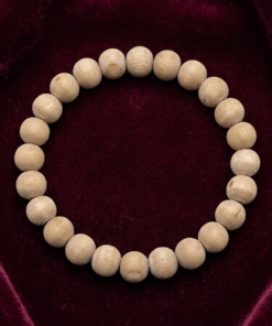 Authentic Tulsi Wood Bead Bracelet – Handmade Sacred Wooden Stretch Bracelet for Men & Women