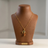 Gold-Toned Divine Krishna Flute & Peacock Feather Pendant Necklace