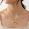 The ANVIKA Sacred Rudraksha Sunburst Pendant with Iconic Beaded Chain
